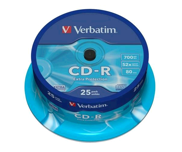 Cd-r Verbatim 700mb Tarrina 25 Uds / 43432