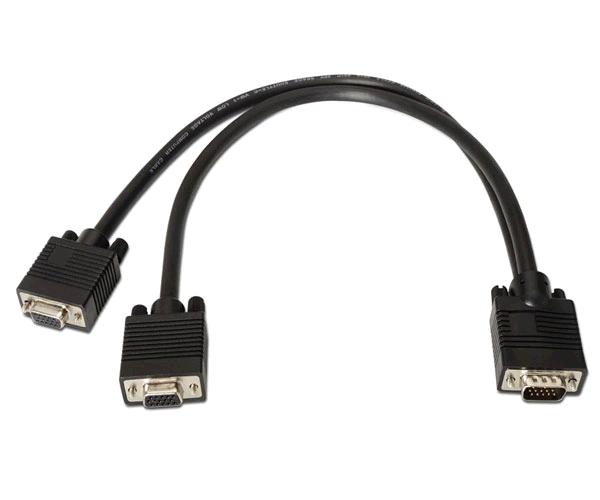 Cable Duplicador Vga 1xm/2xh 0.45 Metros  Nanocable 10.15.2000