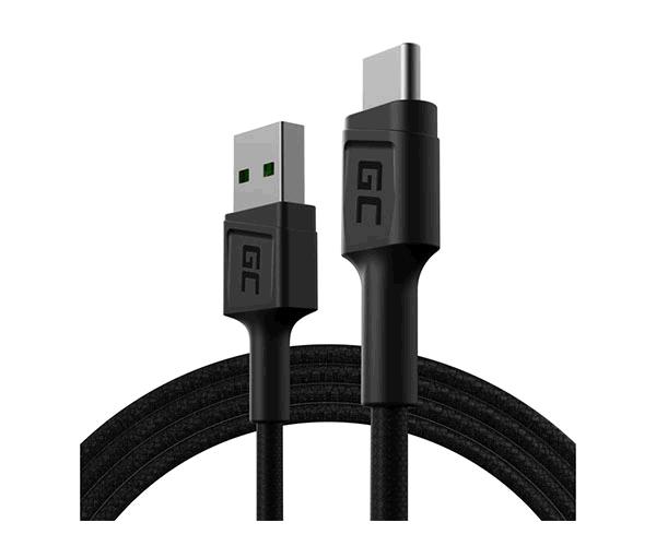 Cable Datos Usb 2.0 A Type-c 1.2m Greencell Qc 3.0 Kabgc22