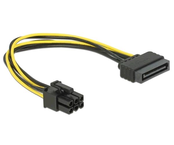 Cable Gráfica Sata Hembra A 6 Pines Pci-e / 20cm / Delock 82924